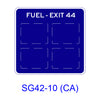 Single-Exit Interchange (One Service) Mainline EXIT XX SG42-10CA