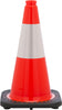 18" Orange PVC Revolution Series Traffic Cone,Night