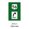 Combination Lane-Use Destination Route Name D15-1A