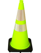 28" Lime PVC Revolution Series Traffic Cone, 7LB LIME NIGHT
