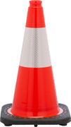 18" Orange PVC Revolution Series Traffic Cone,Night