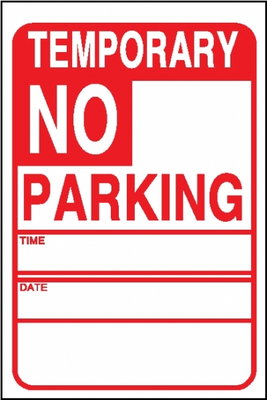 TEMP NO PARKING 12 X 18 RJ NOB