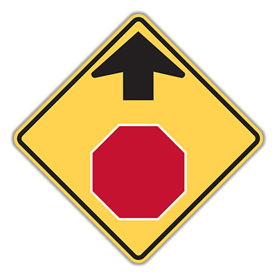 STOP AHEAD 30" EG