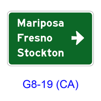 Destination & Street Name w/ arrow G8-19(CA)