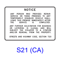 Weigh Station Repair Service [plaque] S21(CA)