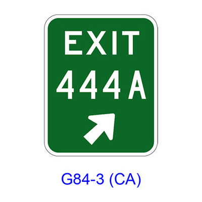 EXIT XXXX w/ arrow