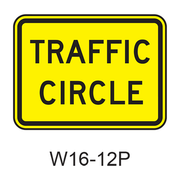 TRAFFIC CIRCLE [plaque] W16-12P