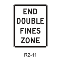 END DOUBLE FINES ZONE R2-11