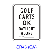 GOLF CARTS OK DAYLIGHT HOURS SR43(CA)