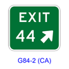 EXIT XX w/ arrow G84-2(CA)