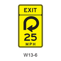 Combination Horizontal Alignment/ Advisory Exit Speed W13-6