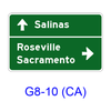 Destination & Street Name w/ arrow G8-10(CA)