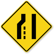 LEFT LANE ENDS 48" EG