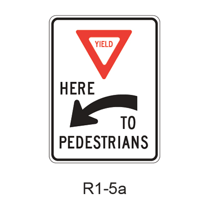 Yield Here To Pedestrians R1-5a