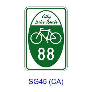 Bicycle Route Number Marker [symbol] SG45(CA)