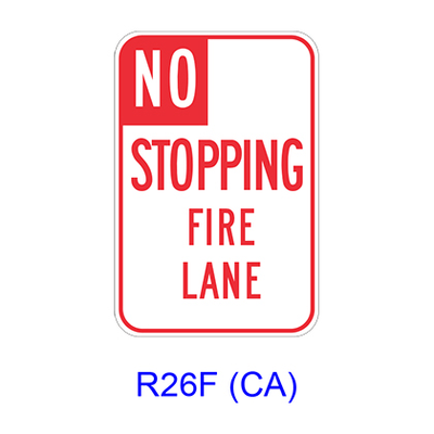 NO STOPPING FIRE LANE R26F(CA)