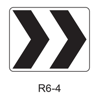 Roundabout Directional Arrow [2 chevrons] R6-4