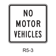 NO MOTOR VEHICLES R5-3