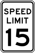 SPEED LIMIT 15 EG12X24