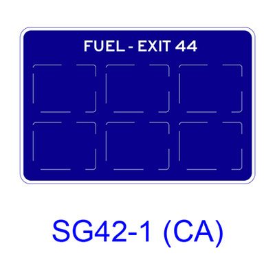 Single-Exit Interchange (One Service) Mainline EXIT XX SG42-1(CA)