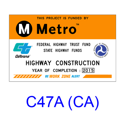 Construction Funding ID Sign C47A(CA)