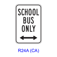 SCHOOL BUS ONLY w/ Double Arrow R24A(CA)