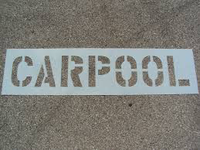 STENCIL CARPOOL 8" PLASTIC