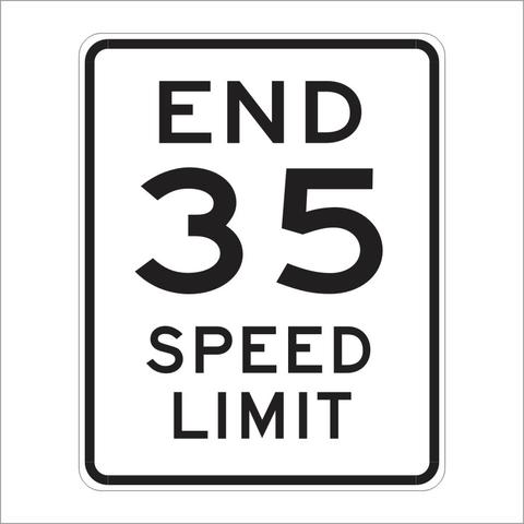 END SPEED LIMIT BLANK EG 24X30