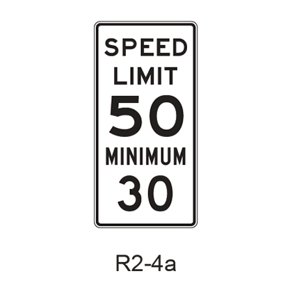 Combined Speed Limit R2-4a