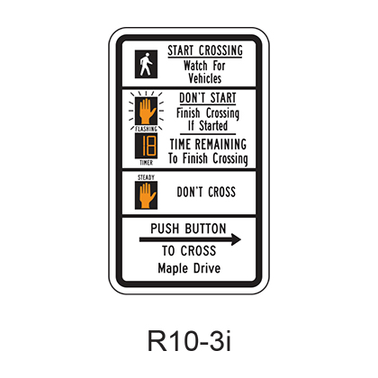 Push Button Countdown Educational - Street Name [symbol]