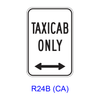 TAXI CAB ONLY w/ Double Arrow R24B(CA)