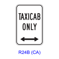 TAXI CAB ONLY w/ Double Arrow R24B(CA)