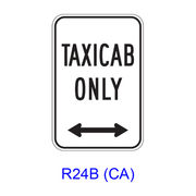 TAXI CAB ONLY w/ Double Arrow R24B(CA)