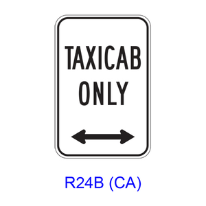 TAXI CAB ONLY w/ Double Arrow R24B(CA)