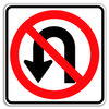 NO U TURN SYM HI 30X30