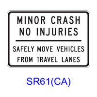 MINOR CRASH NO INJURIES ? SAFELY MOVE VEHICLES FROM TRAVEL LANES SR61(CA)