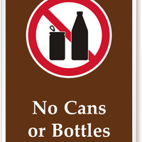 No Bottles or Cans [symbol] PS-101(CA)