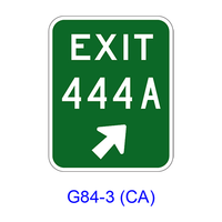 EXIT XXXX w/ arrow G84-3(CA)