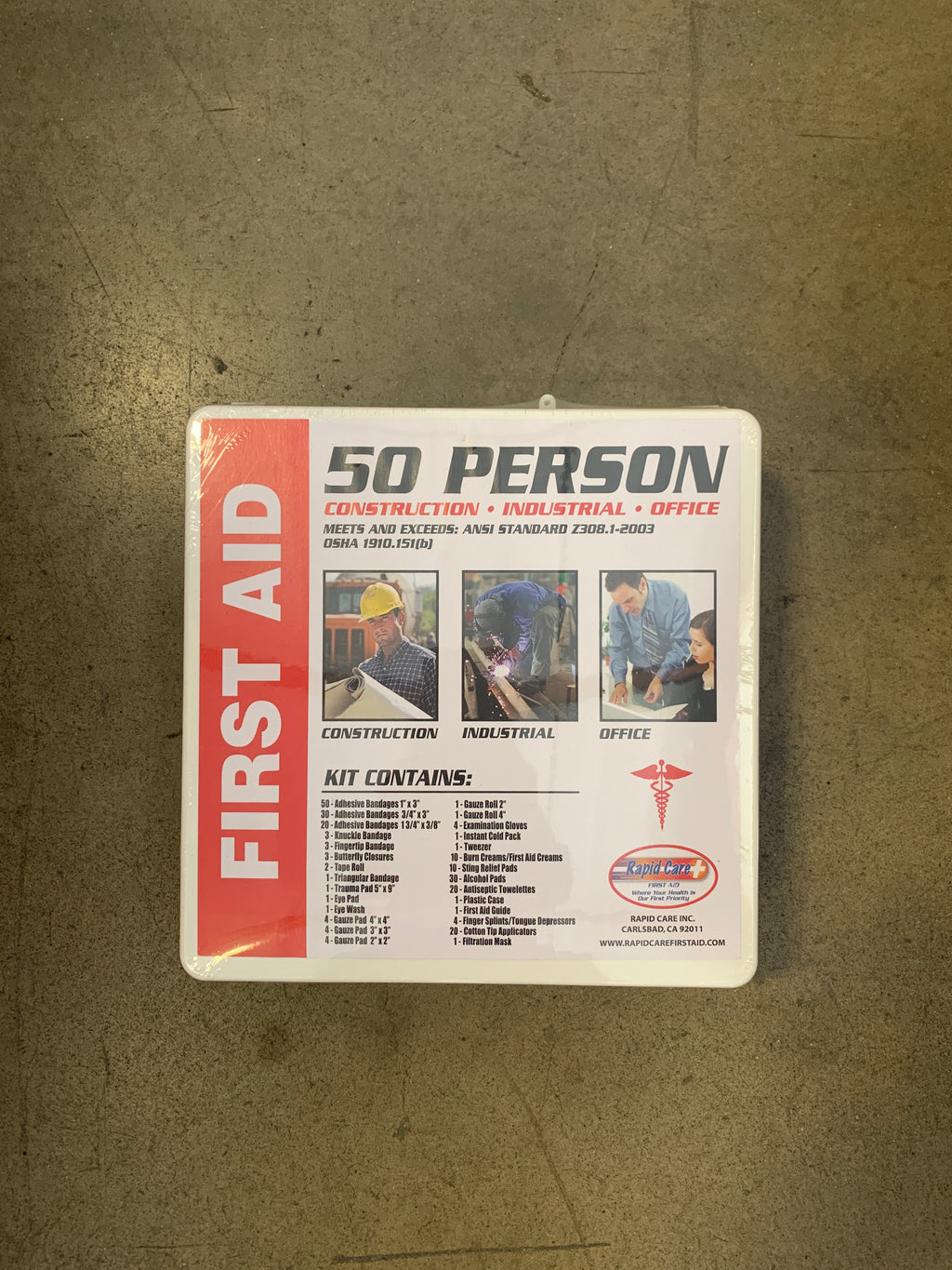 FIRST AID KIT 50 MAN PLSTIC CS