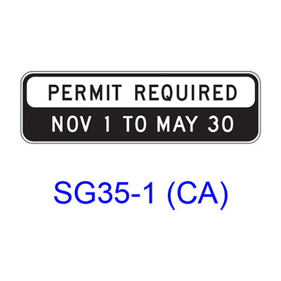 PERMIT REQUIRED ___ _ TO ___ _ SG35-1(CA)