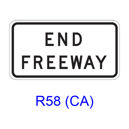 END FREEWAY R58(CA)