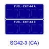 Double-Exit Interchange Mainline EXIT XX SG42-3(CA)