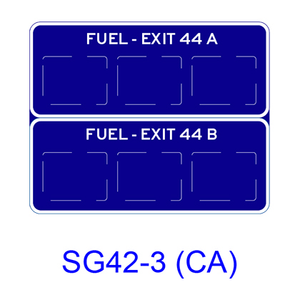 Double-Exit Interchange Mainline EXIT XX SG42-3(CA)