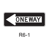 ONE WAY [white arrow w/ black legend & bkgrnd] R6-1