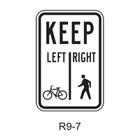 Shared-Use Path Restriction [symbol] R9-7