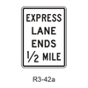 Priced Managed Lane Ends Advance R3-42a