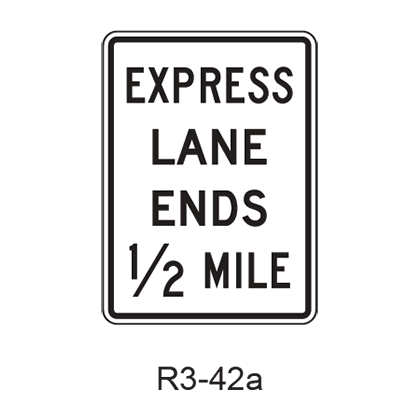 Priced Managed Lane Ends Advance R3-42a