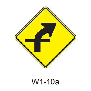 Combination Horiz Align/Intersection W1-10a