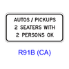 AUTOS/PICKUPS _ SEATERS WITH _ PERSONS OK R91B(CA)