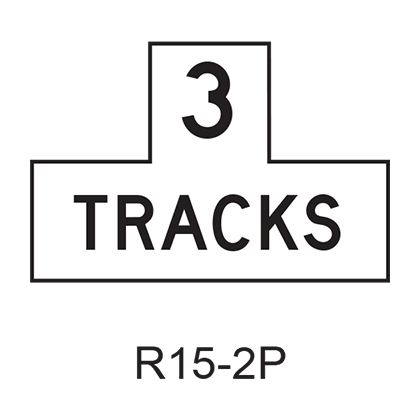 Number of Tracks [plaque] R15-2P